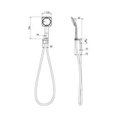 Phoenix Orli Hand Shower On Bracket w/ Hydrosense Matte Black